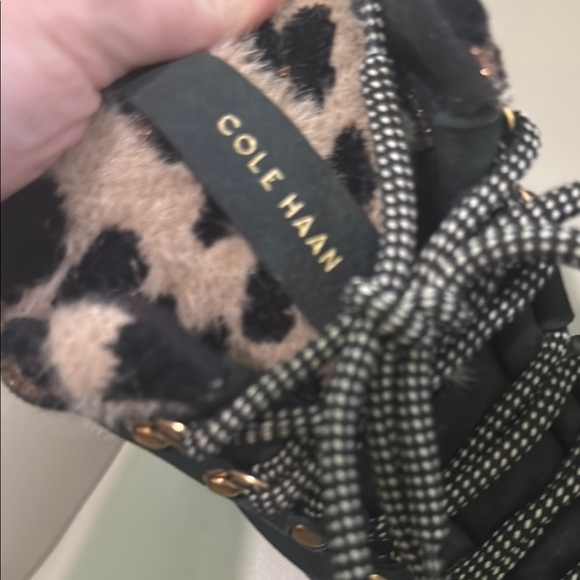 Cole Haan Black Winter Rain Boots with Rugged Sole - Picture 3 of 12